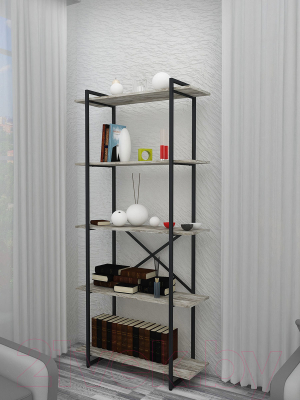 Стеллаж Gutta 5 полок (патина черный)