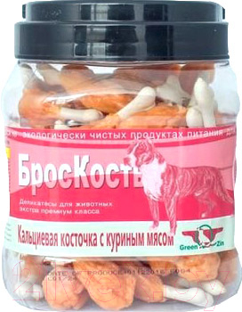 Лакомство для собак Green QZin Броскость. Куриное мясо на кальциевой косточке - фото