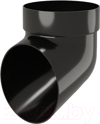 Колено трубы водосточной Grand Line ПВХ сливное RAL 9005 - фото