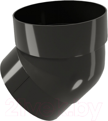 Колено трубы водосточной Grand Line ПВХ 45 градусов RAL 9005 - фото