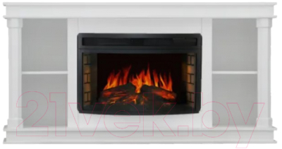 Каминокомплект Смолком Brittany FS25 + Dioramic 25 LED FX (бьянко белый) - фото