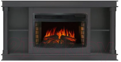Каминокомплект Смолком Brittany FS25 + Dioramic 25 LED FX Венге (шпон красное дерево) - фото