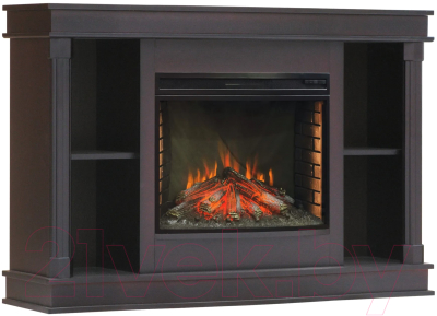 Каминокомплект Смолком Brittany FS25 + Dioramic 25 LED FX Венге (шпон красное дерево)