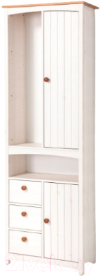 Шкаф для ванной Dipriz Paula Д.70022.1 (белый воск/черри) - фото