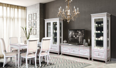 Шкаф с витриной Гомельдрев Бристоль ГМ 6401-01 Дуб