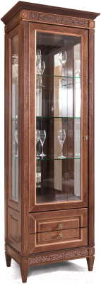 Шкаф с витриной Гомельдрев Бристоль ГМ 6401-01 Дуб - фото