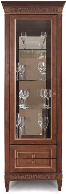 Шкаф с витриной Гомельдрев Бристоль ГМ 6401-01 Дуб