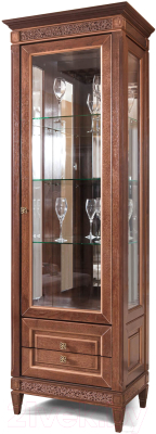 Шкаф с витриной Гомельдрев Бристоль ГМ 6401 Дуб - фото