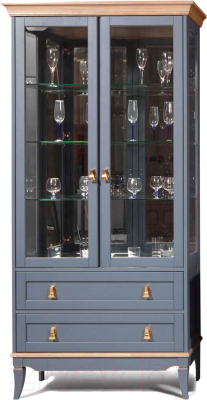 Шкаф с витриной Гомельдрев Тельма ГМ 6507 Дуб - фото