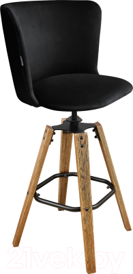 Стул барный Sheffilton SHT-ST36/S93 (ночное затмение/брашированный коричневый/черный) - фото