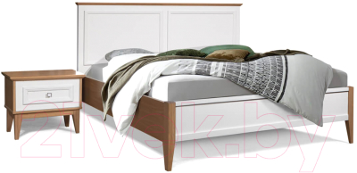 Прикроватная тумба Гомельдрев Торино ГМ 8195 (дуб/белый/натуральный дуб)