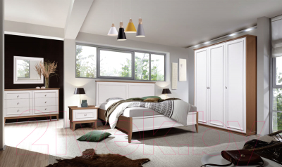 Прикроватная тумба Гомельдрев Торино ГМ 8195 (дуб/белый/натуральный дуб)