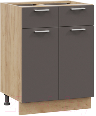 Шкаф-стол кухонный ТриЯ Габриэлла 1Н6Я1 (дуб крафт золотой/муссон) - фото