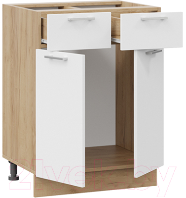 Шкаф-стол кухонный ТриЯ Габриэлла 1Н6Я1 (дуб крафт золотой/сноу)