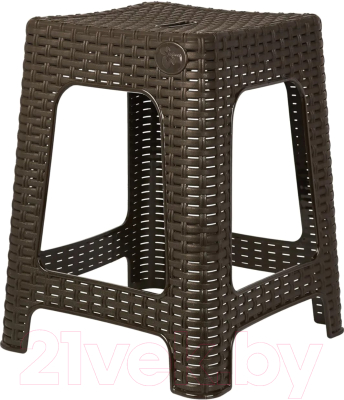 Табурет пластиковый Ingreen Rattan / ING6181ГШК - фото