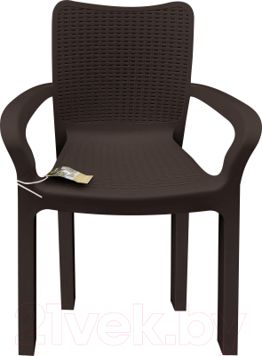 Стул пластиковый Ingreen Rattan / ING6182ГШК (горький шоколад)