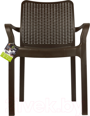 Стул пластиковый Ingreen Rattan / ING6182ГШК (горький шоколад)