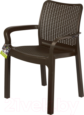 Стул пластиковый Ingreen Rattan / ING6182ГШК (горький шоколад)