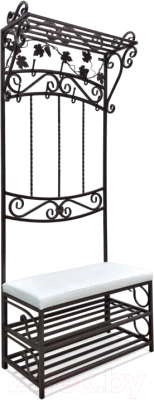 Банкетка СтальСнабДизайн ПФ-7 с вешалкой - фото