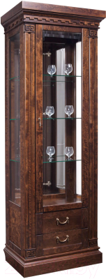 Шкаф с витриной Гомельдрев Ривьера ГМ 5806 Береза - фото