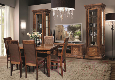 Шкаф с витриной Гомельдрев Ривьера ГМ 5806 Береза