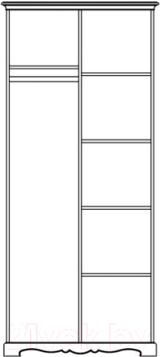 Шкаф Гомельдрев Лолита ГМ 8802-10 Дуб (махагон)