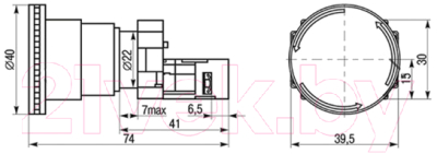 Кнопка для пульта Rexant XB2-BS / 36-5544