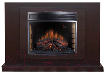 Каминокомплект Смолком Lucca FS25 + Dioramic 25 LED FX Венге (шпон красное дерево) - фото