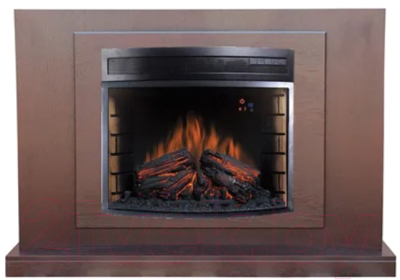 Каминокомплект Смолком Lucca FS25 + Dioramic 25 LED FX (махагон коричневый антик) - фото