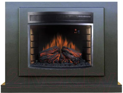 Каминокомплект Смолком Lucca FS25 + Dioramic 25 LED FX (темный орех) - фото