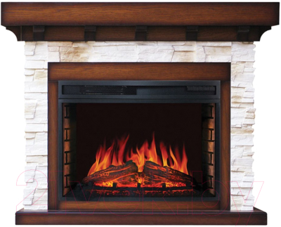 Каминокомплект Смолком Ludwig FS25 + Dioramic 25 LED FX (дуб антик) - фото