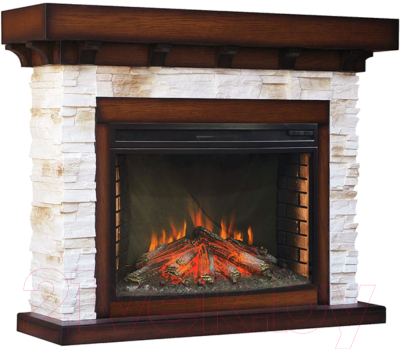 Каминокомплект Смолком Ludwig FS25 + Dioramic 25 LED FX (дуб антик)