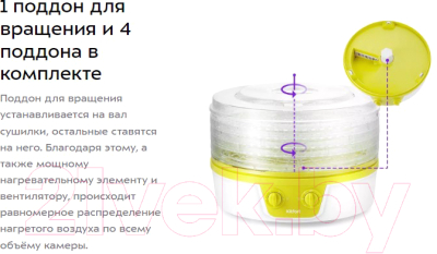 Сушилка для овощей и фруктов Kitfort KT-1935-2