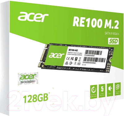 SSD диск Acer RE100 M.2 128GB / BL.9BWWA.112