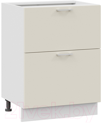 Шкаф-стол кухонный ТриЯ Габриэлла 1Н6Я2 (белый/кремовый) - фото