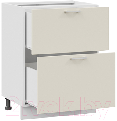 Шкаф-стол кухонный ТриЯ Габриэлла 1Н6Я2 (белый/кремовый)