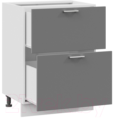 Шкаф-стол кухонный ТриЯ Габриэлла 1Н6Я2 (белый/титан)