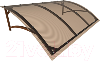 Козырек ИМпласт Кепка Полимер 1900х950 Тонированный - фото