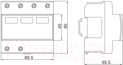 Реле контроля фаз КС RVF-3-63A / 82738