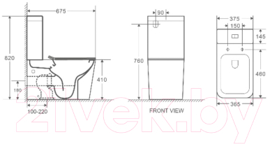 Унитаз напольный WeltWasser WW Gelbach 001 XL MT-BL