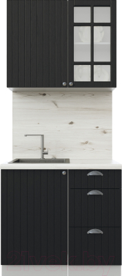 Кухонный гарнитур Интерлиния Берес 0.9А (дуб английский/бискайская сосна) - фото