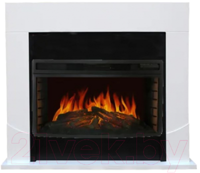 Каминокомплект Смолком Luton FS33/FS33W/L33 + Dioramic 33W LED FX (бьянко белый) - фото