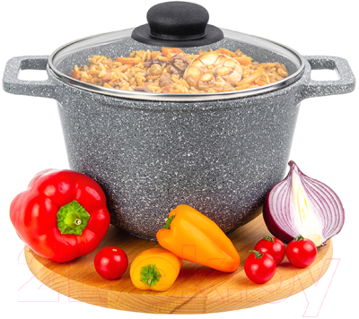 Казан Elan Gallery Гармония вкуса / 120551 (серый мрамор)