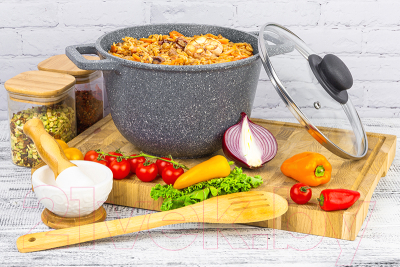 Казан Elan Gallery Гармония вкуса / 120551 (серый мрамор)