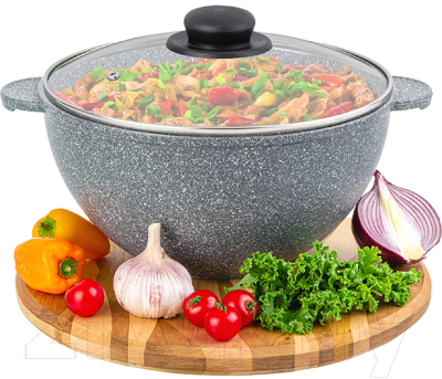 Казан Elan Gallery Гармония вкуса / 120553 (серый мрамор)