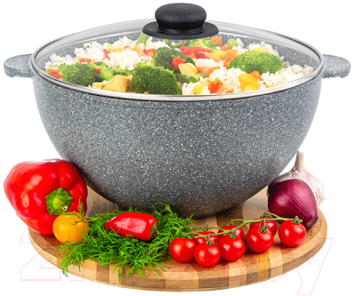 Казан Elan Gallery Гармония вкуса / 120556 (серый мрамор)