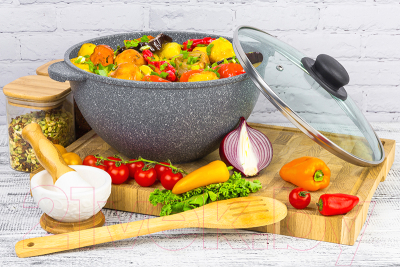 Казан Elan Gallery Гармония вкуса / 120556 (серый мрамор)