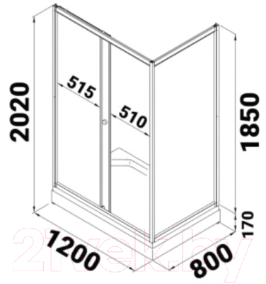Душевой уголок Triton Фьюжн 120x80 А (белый/полосы)