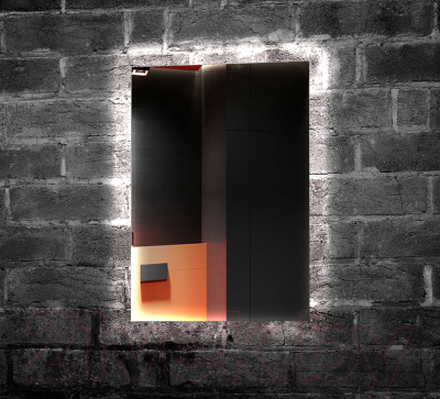 Зеркало Пекам GretaFly 80x100 / GretaFly-80x100dpcl (с подсветкой, сенсором на взмах руки, подогревом, часами)