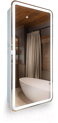 Шкаф с зеркалом для ванной Пекам Marta 50x80 / MartaBox-50x80 (с сенсором на прикосновение)